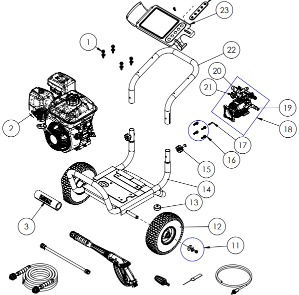 DEWALT 3400 psi pressure washer model 61058 replacement parts